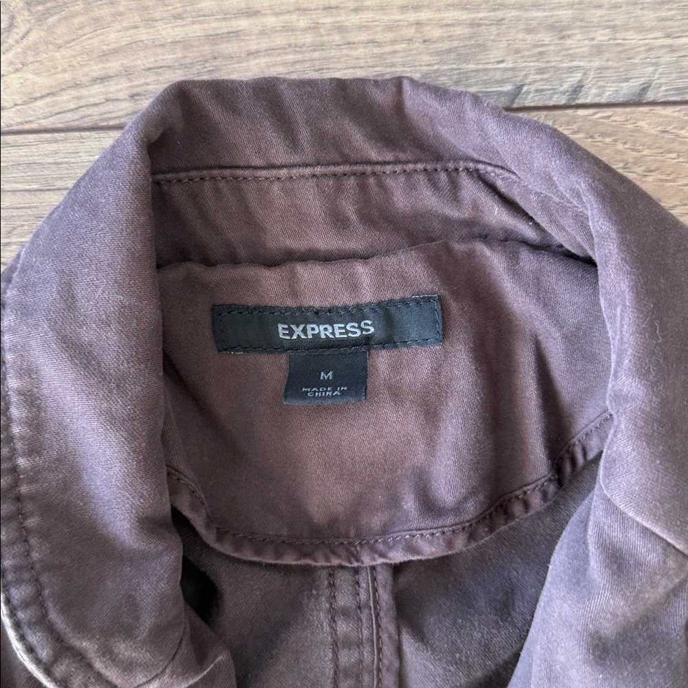Express Chocolate Brown Jacket - Picture 2 of 6